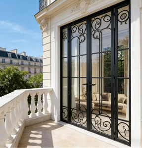 Porte d'entrée en fonte et verre la plus vendue, un choix classique pour les résidences haut de gamme - Product Image 5