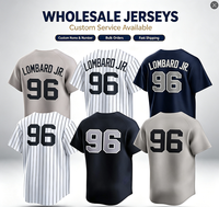 # Maillot de baseball cousu George Lombard Jr. pour hommes, femmes et jeunes, tailles S-4XL, maillot de baseball pour adultes