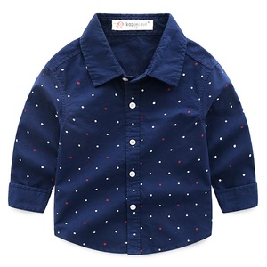 Vêtements pour garçons, chemise à manches longues en coton à pois, avec applique Bowler, de 3 à 8 ans, parmi les 10 produits les plus vendus en Chine - Product Image 3