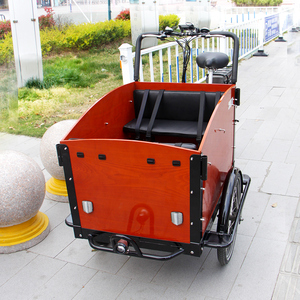 Vélo cargo néerlandais à 3 roues, tricycle électrique Bakfiets avec remorque - Product Image 3