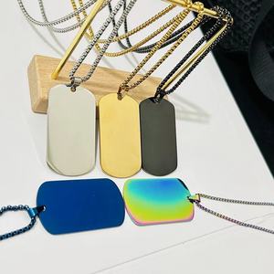 Placa de Identificación Personalizada para Perros, de Metal Pulido y Perforado, con Cadena, Impresión Serigráfica con Letras, Etiquetas de Identificación para Mascotas - Product Image 1