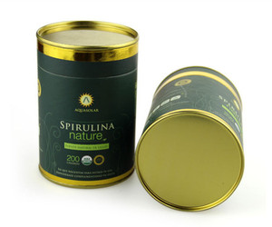 Récipient en <span class=keywords><strong>tube</strong></span> de papier artisanal noir durable avec capuchon détachable en métal pour l'emballage de poudre de thé alimentaire Récipient en <span class=keywords><strong>tube</strong></span> rond en papier alimentaire - Product Image 6