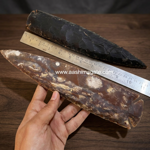 Pointes de flèches d'agate indiennes faites à la main, 11 pouces, vente en gros, pierres naturelles, artisanat en cristal, roches Reiki, minéraux - Product Image 3