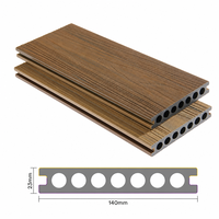 Dalles de terrasse en composite WPC co-extrudé de style européen pour jardin extérieur, nouvelle technologie, imitation teck, antidérapantes et imperméables