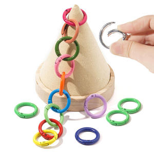 Toptan 30mm yuvarlak karabina klip çinko alaşım O halka toka bahar yaylı kancalar O halka yuvarlak karabina