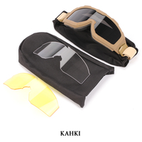Prix compétitif 3 en 1 lunettes de tir anti-buée lunettes de protection balistique lunettes tactiques EN166 uniques personnalisées