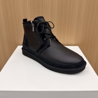 Bottes noires pour hommes, dessus en cuir, semelle en mousse EVA, confortables, respirantes, antidérapantes, chaudes, légères