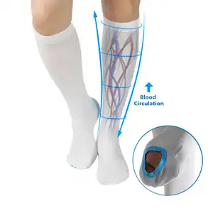 Calcetines compriivos personalizado unisex anti embolia compressão meias 15-20 mmhg meia de compressão de joelho alta