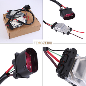 1 paire de modules de commande de ventilateur de refroidissement du moteur de voiture, unité de résistance du radiateur de liquide de refroidissement, assemblage avant gauche et droit 4F0910501 pour Audi A6 - Product Image 2