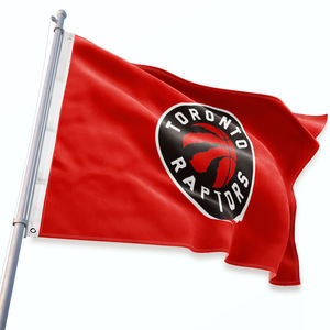 Drapeau d'équipe 100% Polyester Drapeau Custom3x5Outdoor Promotion Impression numérique Impression logo Grand Grand drapeau personnalisé Toronto Raptors <span class=keywords><strong>NBA</strong></span> - Product Image 1