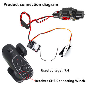 RC Winch <span class=keywords><strong>CH3</strong></span> 3 vie linea di controllo del pannello telecomando cavo ricevitore per 1/10 RC Crawler assiale SCX10 Traxxas TRX4 Tamiya - Product Image 5
