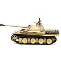 Tanque RC a Escala 1/16, Modelo de Tanque Alemán Panther Ausf G de la Segunda Guerra Mundial, Control Remoto IR+BB de 2.4Ghz, Batería Incluida, Juguetes para Regalos de Aficionados