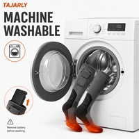 Chaussettes chauffantes électriques TAJARLY 3S à chaleur instantanée, lavables en machine, chaussettes thermiques d'hiver avec poche intelligente pour batterie, pour le travail en extérieur