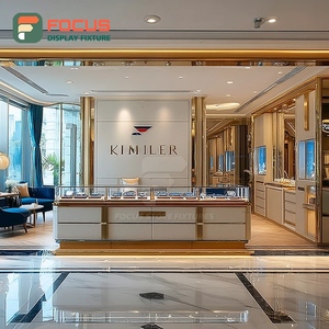 Luxury Shopping Mall Jewelry Display Cabinet Tempered Glass Panel Jewelry Shop Showcase Cabinet - Product Image 5