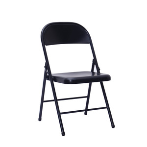 Sièges rembourrés en PU souple bon marché en gros métal <span class=keywords><strong>noir</strong></span> chaises pliantes en acier pour les événements - Product Image 1