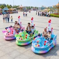 Voiture télécommandée pour enfants avec pare-chocs, pour les parcs d'attractions en plein air et en intérieur, avec éclairage LED et batterie