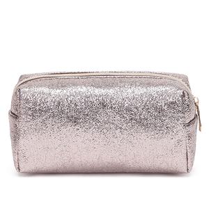 Bolsa de cosméticos de PU metálica martillada de alta calidad, bolsa de maquillaje con logotipo en relieve de 8 pulgadas de cuero PU - Product Image 6