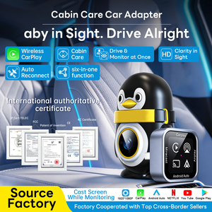 Adaptador Inalámbrico CarPlay, Monitor para Bebés 6 en 1, Dongle Samsung Dex CarPlay, Cámara para Auto con Video 4K, Portátil para Viajes Familiares, Niños y Mascotas - Product Image 1