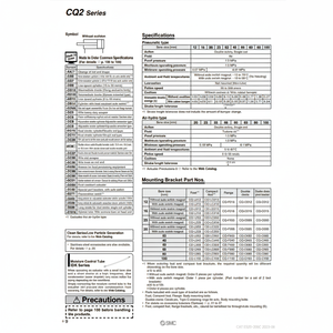 Cylindre compact SMC CDQ2B63-50DZ pièces pneumatiques - Product Image 1