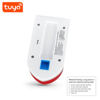 Alarme murale WiFi PIR solaire intelligente Tuya haute sensibilité, étanche, avec alerte sonore et lumineuse, compatible 433Mhz PST-CT80WR