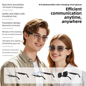 Lunettes Intelligentes IA Sans Monture, Photochromiques, Anti-Lumière Bleue, avec Musique, Traducteur, Étanche IP54, Chargement Magnétique et Commande Vocale - Product Image 2