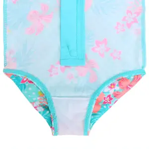 Roupa de banho personalizada para meninas adolescentes de manga longa Zip One Piece 12 13 14 15 16 anos