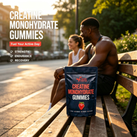 Gummies de créatine monohydrate personnalisables OEM/ODM 5000mg – Supplément de créatine sans sucre pour la routine quotidienne