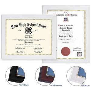 Cadre de diplôme écologique A4 8.5x11 11x14 noir bourgogne blanc cadre de certificat d'obtention du diplôme - Product Image 2