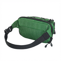 Sac banane de voyage en nylon imperméable pour homme avec étui détachable à bandoulière et fermeture à cordon pour sports de plein air