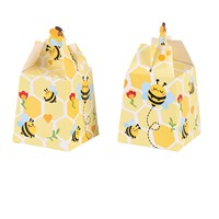 Boîtes cadeaux en papier jaune pastel en forme de ruche, boîte à bonbons abeille, 50 pièces, sacs de bonbons pour baby shower, conteneur de friandises en forme de ruche, décoration