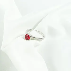 Fine Jewelry Diamond Wedding Ring Exquisite Women's Ruby Ring Arrival 925 Sterling Silver New CLASSIC Square Engagement Ring
