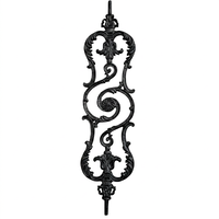 Rampe de balcon extérieure traditionnelle en fonte, fixation au sol, résistante à la rouille, protégée contre les UV, décorative, pour escalier et cour, facile à installer