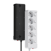 Multiprise Pheiyon 380J avec protection contre les surtensions, 5 prises Schuko, interrupteur individuel, sécurité enfant, CE NF ROHS, pour la maison, le bureau, le bureau à domicile, IP20
