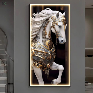 Wild <strong>Horse</strong> Animal <strong>Painting</strong> Living Room Background Led Wall Art Decorative <strong>Painting</strong> Waterproof and Moistureproof Crystal <strong>Painting</strong> - Product Image 1