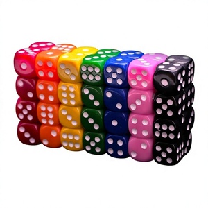 Jeu de dés en acrylique coloré de haute qualité, taille standard, 16 mm, coins arrondis, 6 faces, D6 opaque, pour jeux de table, RPG, jeux de société, fêtes, bars - Product Image 4