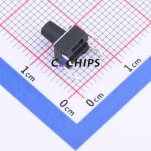 TSD001B08026A Tactile Switch Through hole Component (THT)-4P,6x6mm Switch Round Button 2.6N Through Hole 6mm - Product Image 2