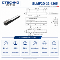 Módulo de Motor Lineal de Accionamiento Directo Integrado CTECHNO SLMF2D-33-1265, 540 N de Empuje Máximo, 1265 mm de Recorrido, para Línea de Ensamblaje Electrónico