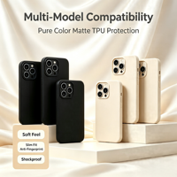 Casing HP TPU Matte Warna Polos untuk 16 Pro Max, Lembut, Tipis, Pelindung, Anti-Sidik Jari, Anti-Benturan, dan Anti-Selip