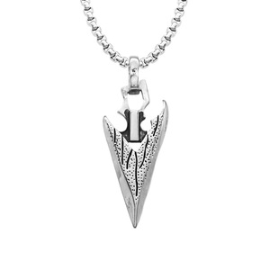 Collar <span class=keywords><strong>de</strong></span> Acero Inoxidable con Colgante <span class=keywords><strong>de</strong></span> Punta <span class=keywords><strong>de</strong></span> Flecha Vintage para Hombre, Estilo Punk Hip Hop, Cadena con Punta <span class=keywords><strong>de</strong></span> Lanza, Regalo para <span class=keywords><strong>Chicos</strong></span>, ALN26032129 - Product Image 6