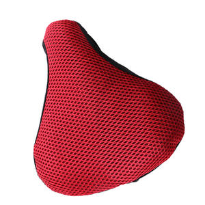 Funda de sillín de bicicleta de malla roja, esponja suave, transpirable, para todas las estaciones, unisex, ajuste universal para adultos - Product Image 1