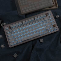Keycaps PBT Doubleshot personnalisés effet ombre jour/nocturne noir/blanc/polaire, gravés latéralement, profil Cherry, motif papillon
