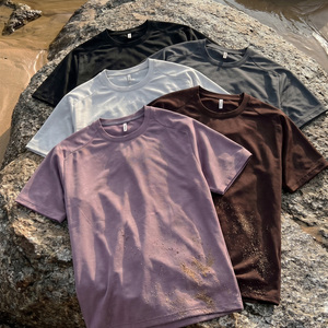 เสื้อยืด 7A แอนตี้แบคทีเรีย เนื้อผ้าเย็นสบาย แห้งเร็ว 100% โพลีเอสเตอร์ ระบายอากาศได้ดี แขนสั้น ไซส์ S M L XL 5 สีแฟชั่น - Product Image 1