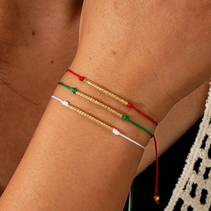 Braccialetto dell'Amicizia Fatto a Mano Resoul, Perline Placcate Oro, Regolabile, Minimalista, Gioiello per Migliori Amiche, Regalo per Soul Sister - Product Image 3