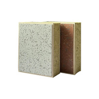 Panneau d'isolation thermique extérieur en laine de roche, panneau décoratif non métallique, peinture en pierre véritable, céramique sable-eau