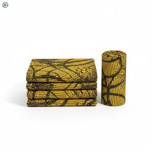 Géométrique Chic Pierre Wax Ankara Tissu Rhinestone-Embelli Jaune Géométrique Batik 100% Coton Durable <span class=keywords><strong>Pagne</strong></span> Tissu Africain - Product Image 3
