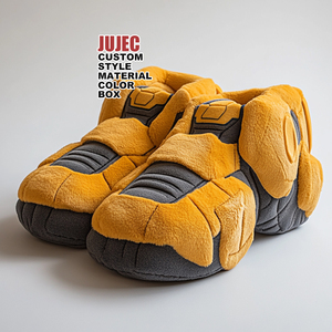 Zapatillas de deporte de felpa personalizadas para <span class=keywords><strong>hombre</strong></span> de invierno, cómodas zapatillas antideslizantes cálidas para el hogar con logotipo, productos Ai, zapatillas informales para el hogar - Product Image 3