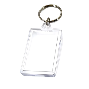 Biểu Tượng Tùy Chỉnh Thăng Hoa Trống Rõ Ràng Nhựa Keychain Mini Khung Ảnh Tùy Chỉnh Acrylic Móc Chìa Khóa - Product Image 1
