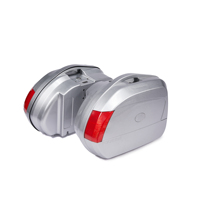 Sacoche latérale de moto 30L, sacoches de selle, boîte de rangement arrière avec réflecteur rouge pour Honda Kawasaki Yamaha Touring