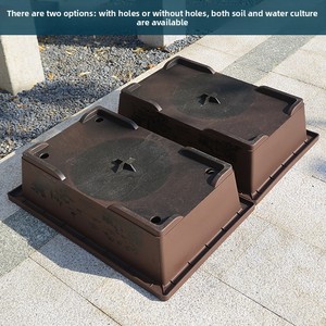 Pots de culture en plastique épaissi pour plantes aquatiques, pots de culture de légumes, pots à fleurs longs en forme de râle, vente en gros de fleurs et plantes vertes pour la maison - Product Image 4