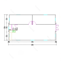 Maison mobile compacte 1-2 chambres, étanche, pliable, préfabriquée, 20ft 40ft, conteneur extensible de luxe pour supermarché et école